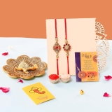 Collectible India Rakhi Gift Combo for Brother Bhaiya, Rakshabandhan Gifts Combo Rakhi for Rakshabandhan Gifts for Bhaiya Boy Men – Tortoise Vastu Gift, Fengshui Showpiece (M2- Set of 2 Rakhi)