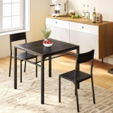 Gizoon Wood Dining Table Set For 2, 3 Piece Kitchen Table With 2 Chairs For Small Space, Apartment, Kitchen, Dining Room, Space-Saving