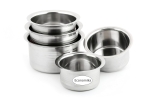 KCL Stainless Steel – Ekonomica Tope Cookware Set | Flat Bottom Tope Set for Kitchen | Multipurpose Steel Bhagona for Home | Induction Compatible | 5 Various Size – 2000, 1500, 1000, 750 & 500 ml