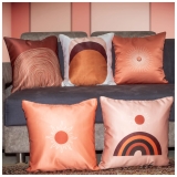 Amazon Brand – Umi Satin 250TC Cushion Pillow Covers, Multicolor, Set of 5 (16X16 Inches, Chocolate Rainbow)