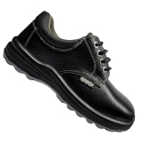 Coffer 1046 Safety Shoe | 200J Steel Toe, Leather Upper, Anti-Skid, Anti-Static, DD-PU Sole | Size 10 UK/INDIA