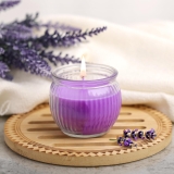 Iris Homefragrances Ribbed Jar Candle- 110g – Fragrance Lavender (Set of 2)