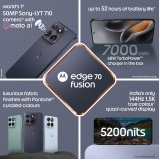 Motorola Edge 70 Fusion (Pantone Silhouette, 8GB RAM, 128GB Storage) | 6.78″ 1.5K 144Hz AMOLED Display | Snapdragon 7s Gen 4 | 50MP Sony LYTIA 710 OIS Camera | 7000mAh Battery | 68W TurboPower |
