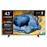 TOSHIBA 108 cm (43 inches) C350NP Series 4K Ultra HD Smart LED Google TV 43C350NP (Black)