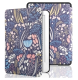 SwooK Classic Printed Magnetic Flip Cover Case for All New Kindle 10th Generation 2019 Release Model: J9G29R Flip Case Smart Folio Cover Case (Not for 10th Gen 2018 Kindle) (Sheaves)